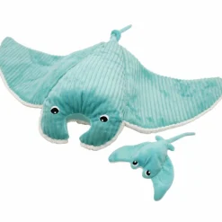 Peluche géante Mantalou la raie manta et son bébé Aqua (67 cm)