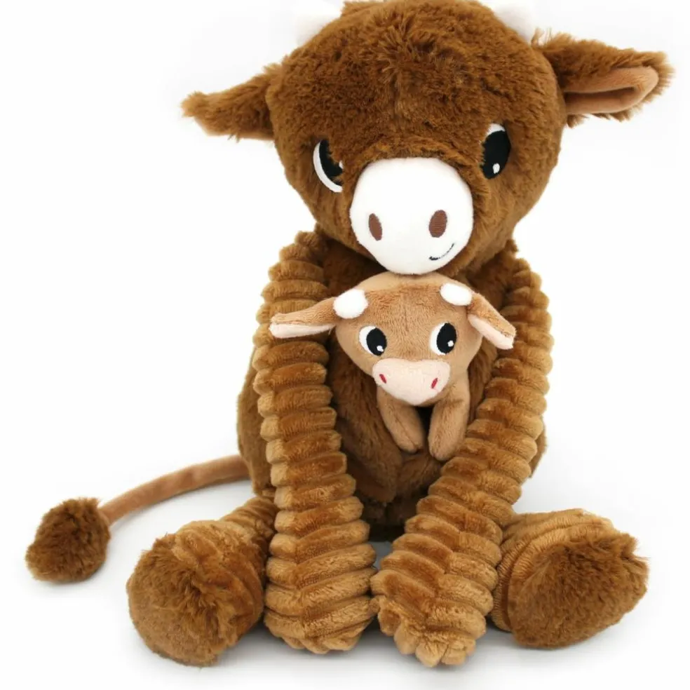 Peluche Hindou maman et bébé Les Ptipotos Cassonade (31 cm)