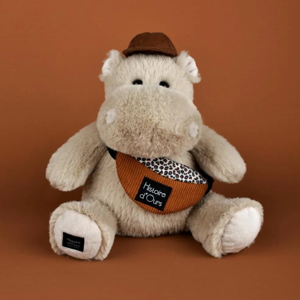 Peluche Hippopotame HELLO BROOK beige (20 cm)