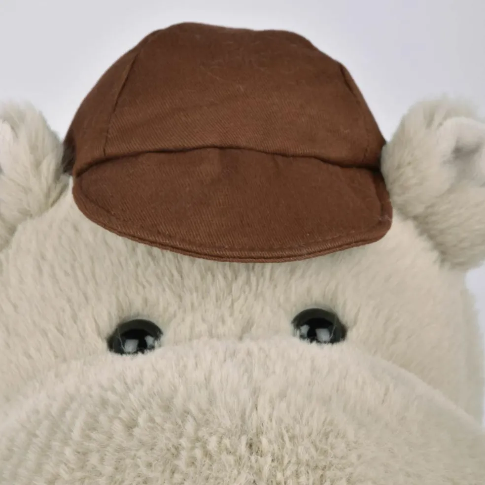 Peluche Hippopotame HELLO BROOK beige (38 cm)