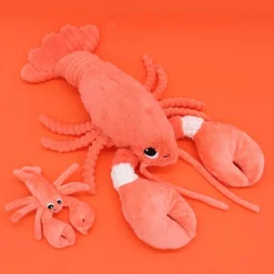 Peluche Iloveyou maman et bébé Les Ptipotos Corail (48 cm)