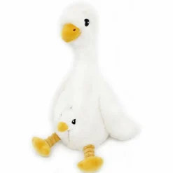 Peluche Jébongou maman et bébé Les Ptipotos Blanc (36 cm)