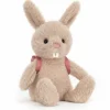 Peluche Lapin avec sac à dos (22 cm)