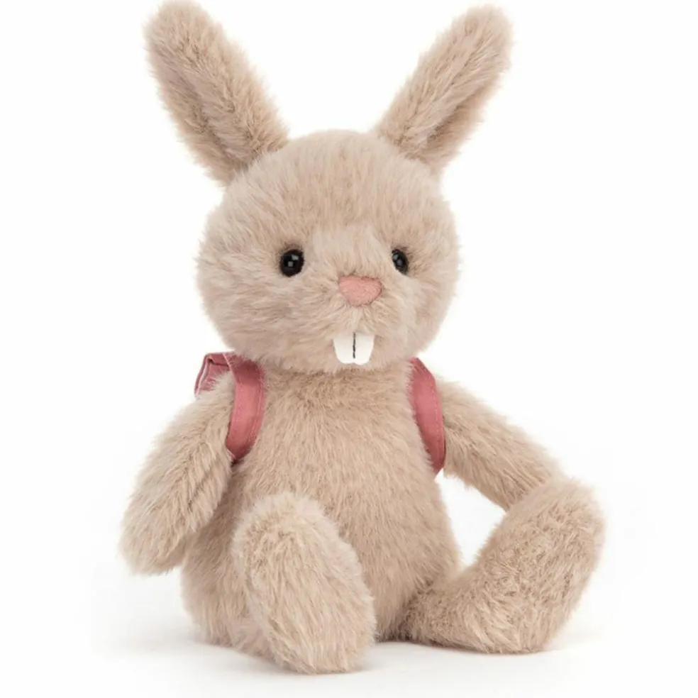 Peluche Lapin avec sac à dos (22 cm)
