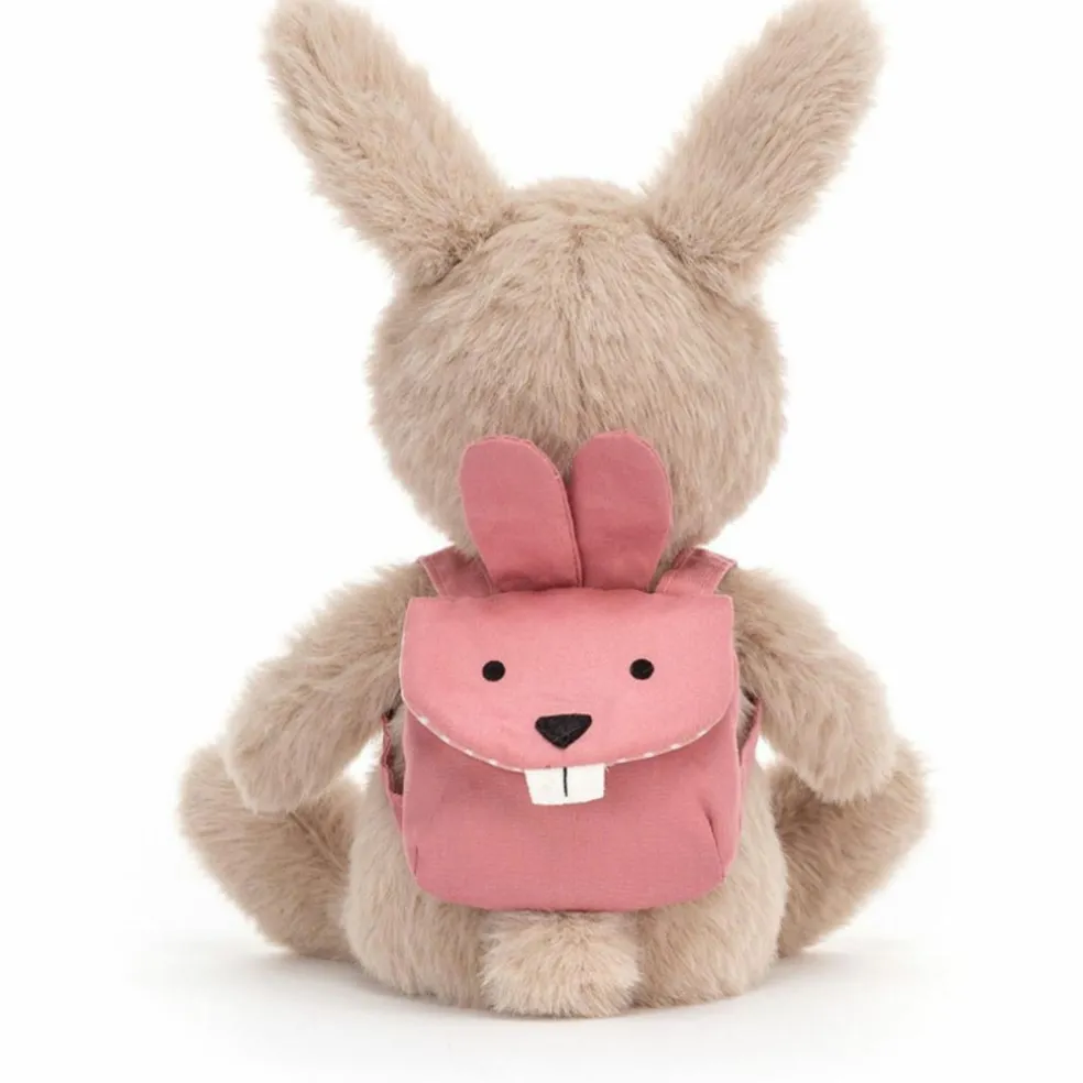 Peluche Lapin avec sac à dos (22 cm)