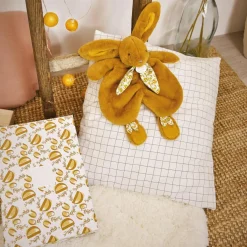 Peluche Lapin Doudou Pantin ocre (18 cm)