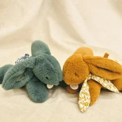 Peluche Lapin Doudou Pantin vert sauge (25 cm)