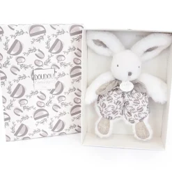 Peluche Lapin Doudou Pantin blanc (18 cm)