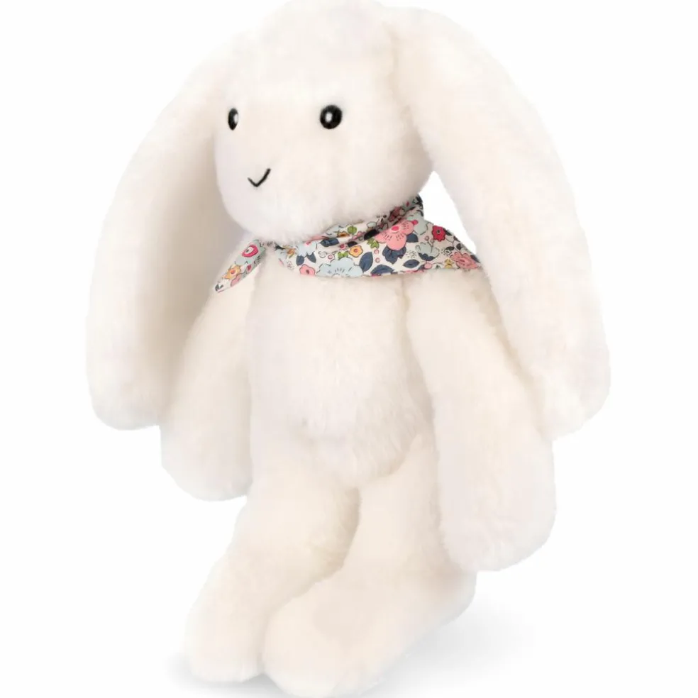 Peluche Lapin Fleurette Blanc (25 cm)