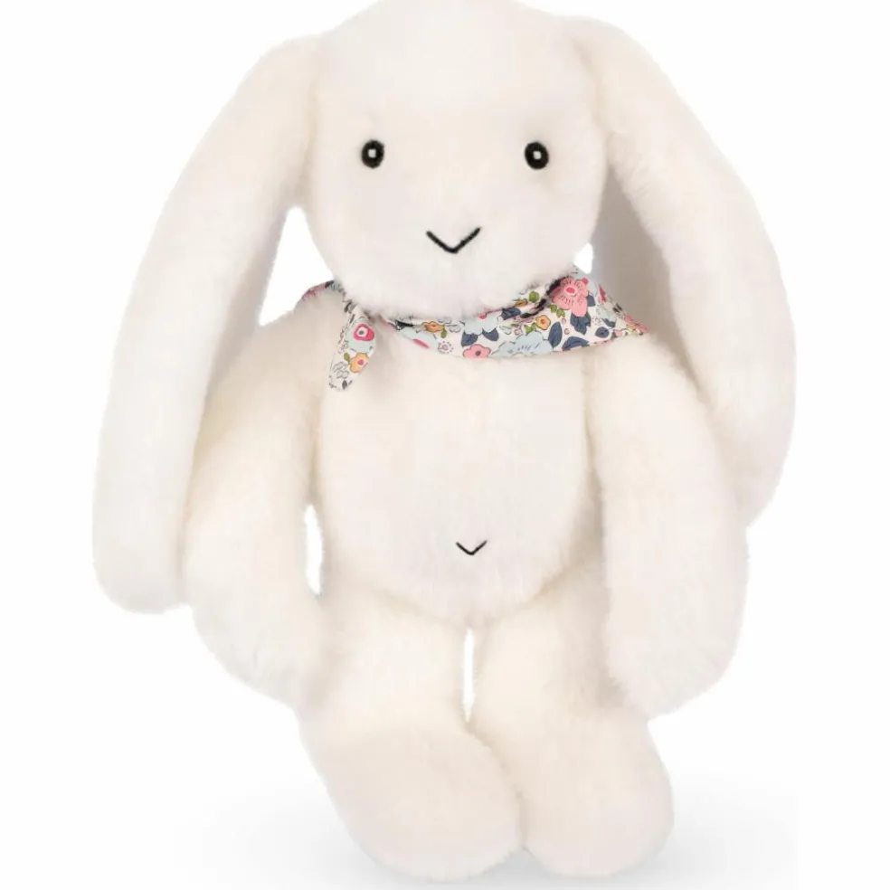Peluche Lapin Fleurette Blanc (25 cm)