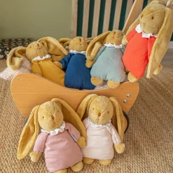 Peluche lapin nid d'ange vert céladon (20 cm)