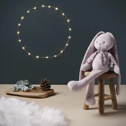 Peluche Lapinoo pantin rose (35 cm)