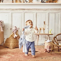 Peluche Lapinoo pantin rose (35 cm)