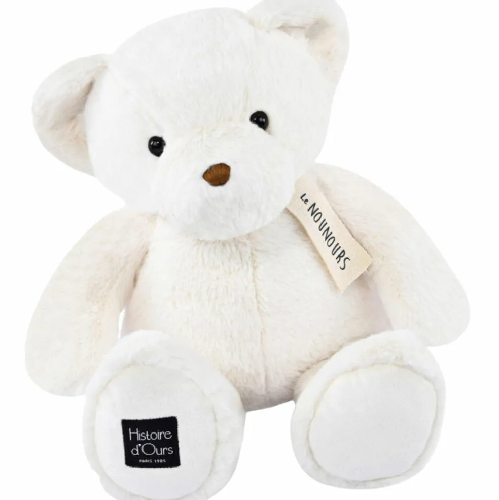 Peluche le Nounours blanc (40 cm)