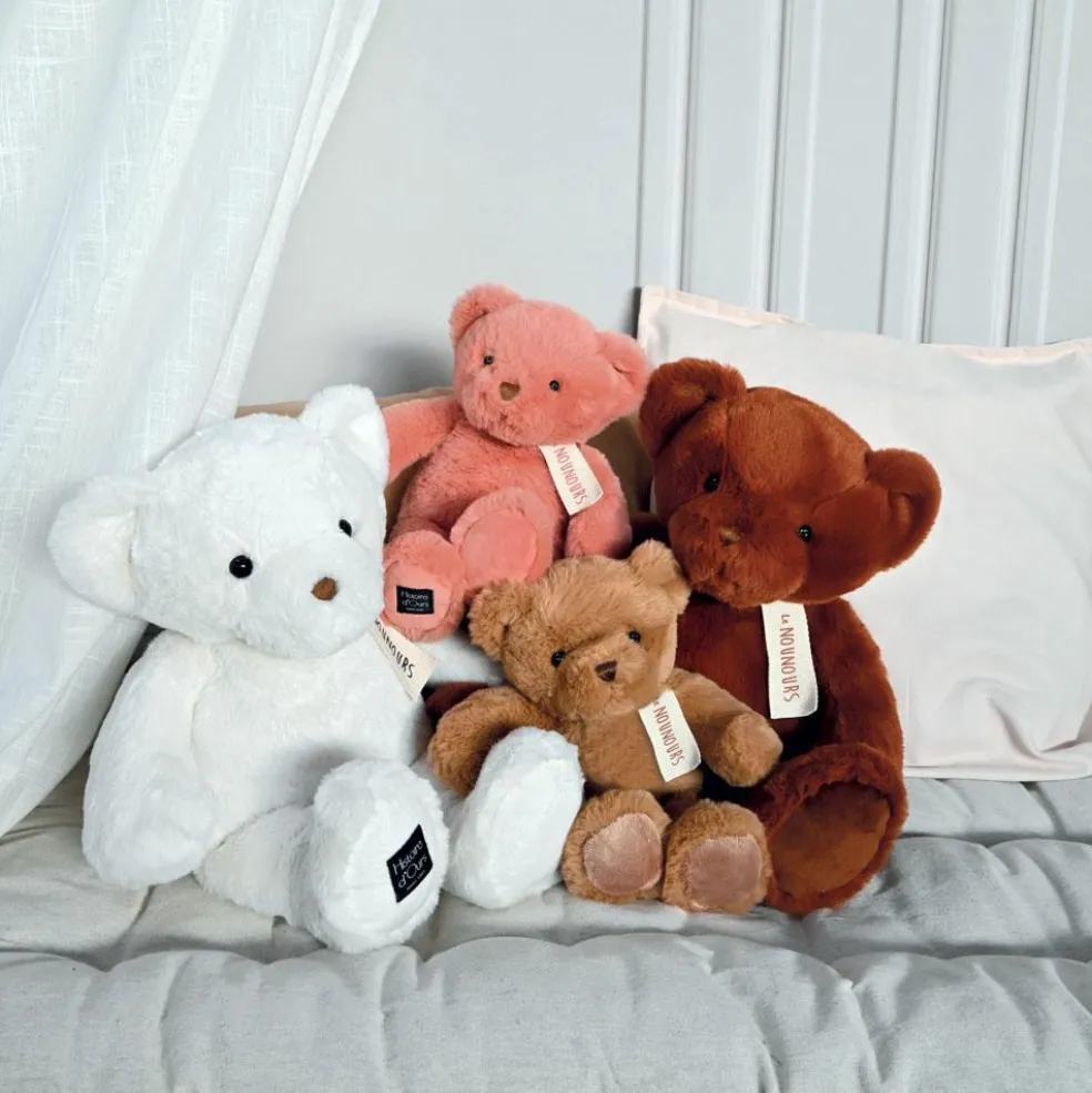 Peluche le Nounours blanc (40 cm)