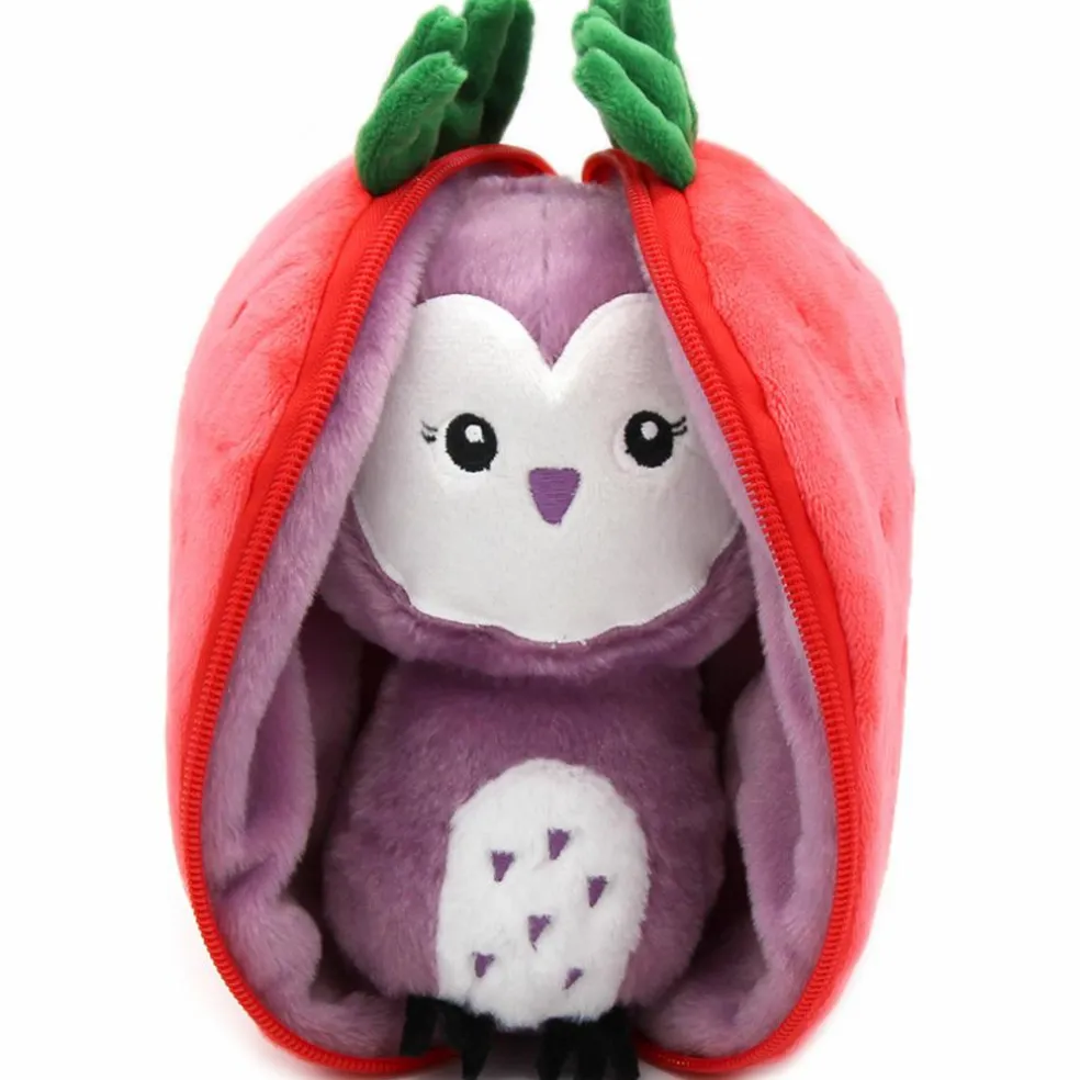 Peluche Les Flipetz Violet la chouette-fraise