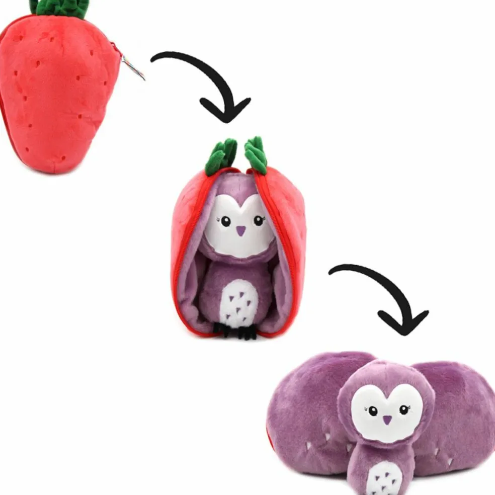 Peluche Les Flipetz Violet la chouette-fraise