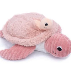 Peluche Les Ptipotos Sauvenou maman et bébé tortue rose (29 cm)