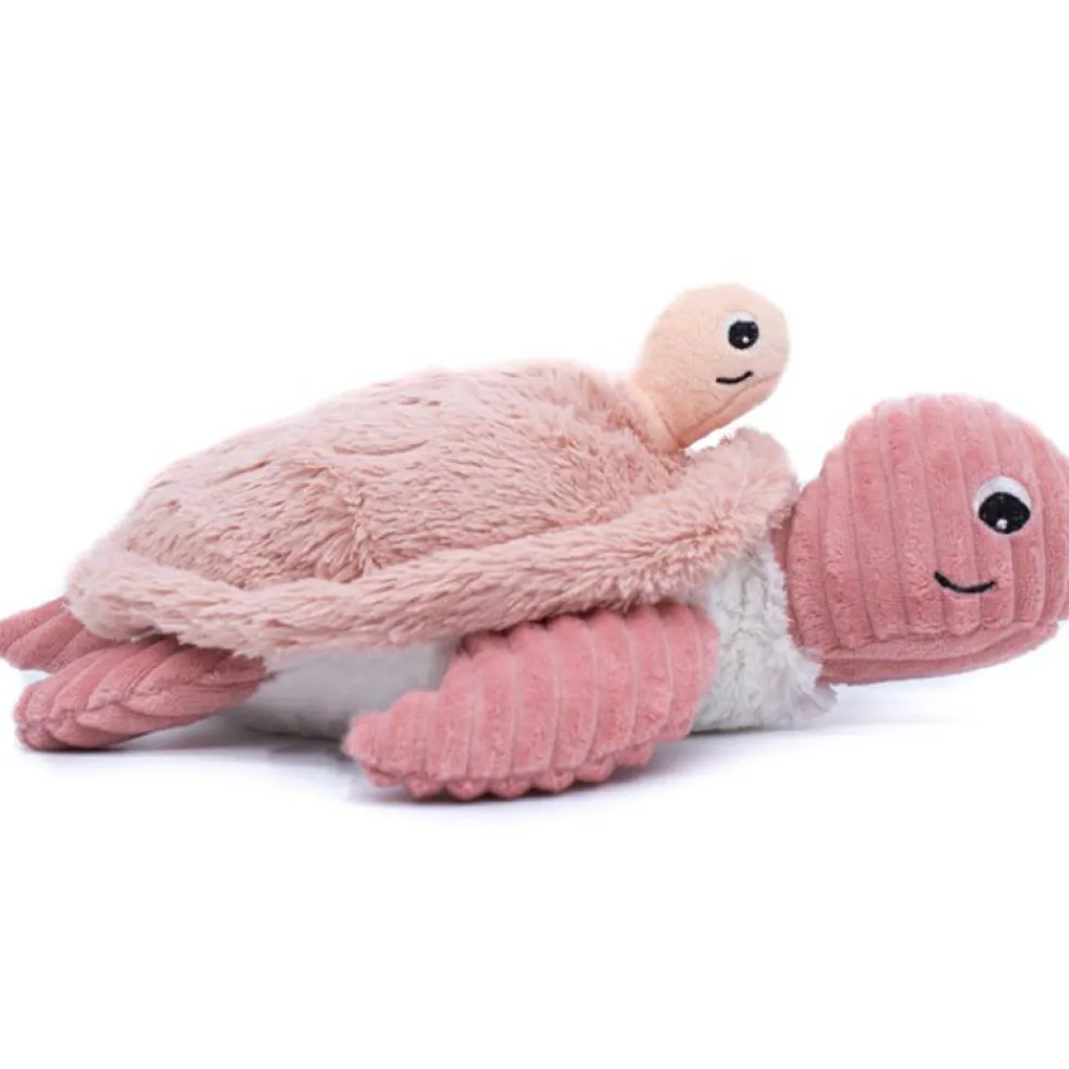 Peluche Les Ptipotos Sauvenou maman et bébé tortue rose (29 cm)