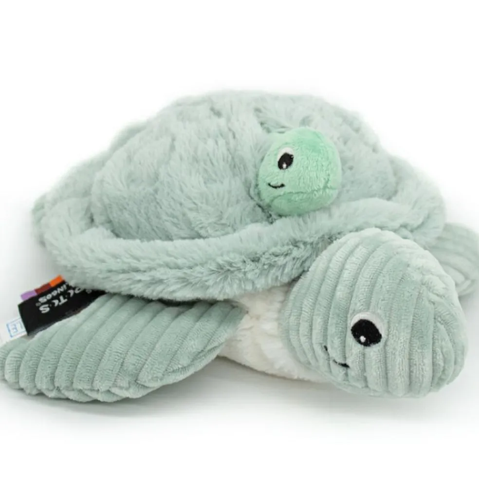 Peluche Les Ptipotos Sauvenou maman et bébé tortue menthe (29 cm)
