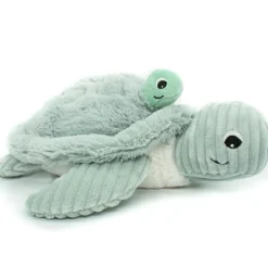 Peluche Les Ptipotos Sauvenou maman et bébé tortue menthe (29 cm)