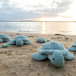 Peluche Les Ptipotos Sauvenou maman et bébé tortue menthe (29 cm)