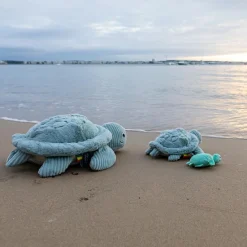 Peluche Les Ptipotos Sauvenou maman et bébé tortue menthe (29 cm)