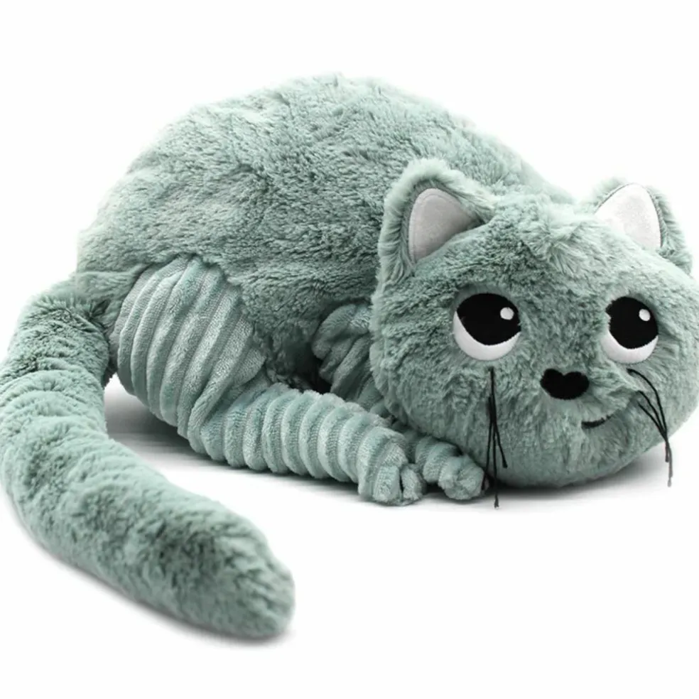 Peluche Miaou le chat maman et bébé menthe (32 cm)