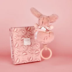 Peluche musicale Lapin Doudou rose (20 cm)