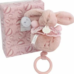 Peluche musicale Lapin Doudou rose (20 cm)