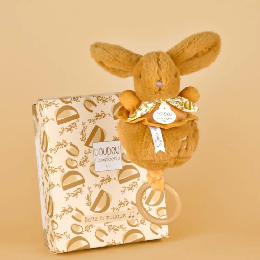 Peluche musicale Lapin Doudou ocre (20 cm)