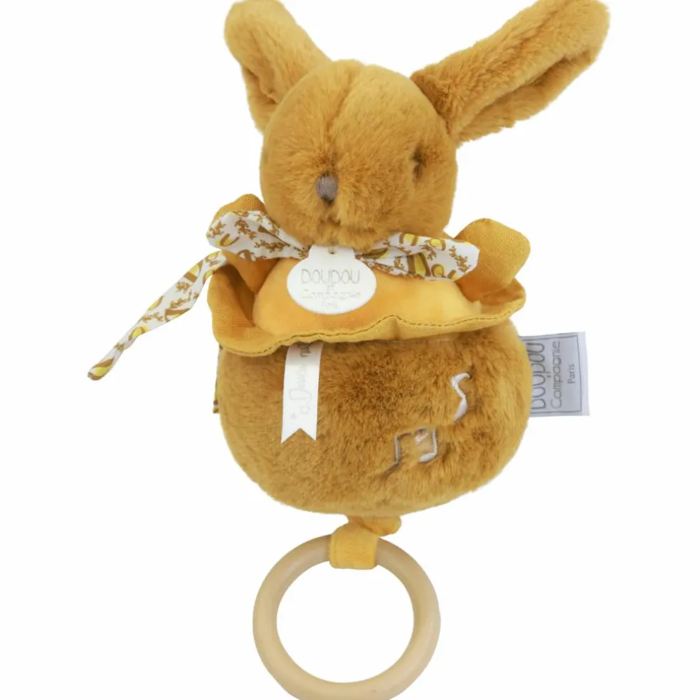 Peluche musicale Lapin Doudou ocre (20 cm)