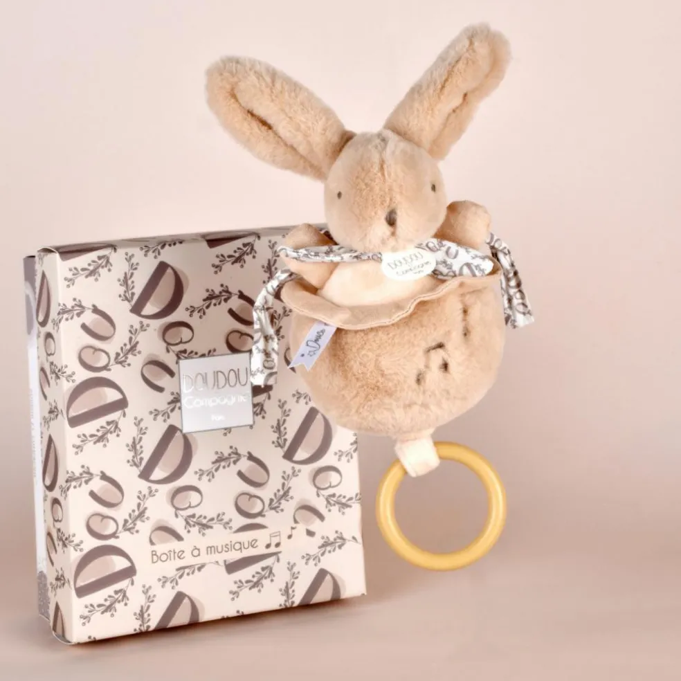 Peluche musicale Lapin Doudou beige (20 cm)