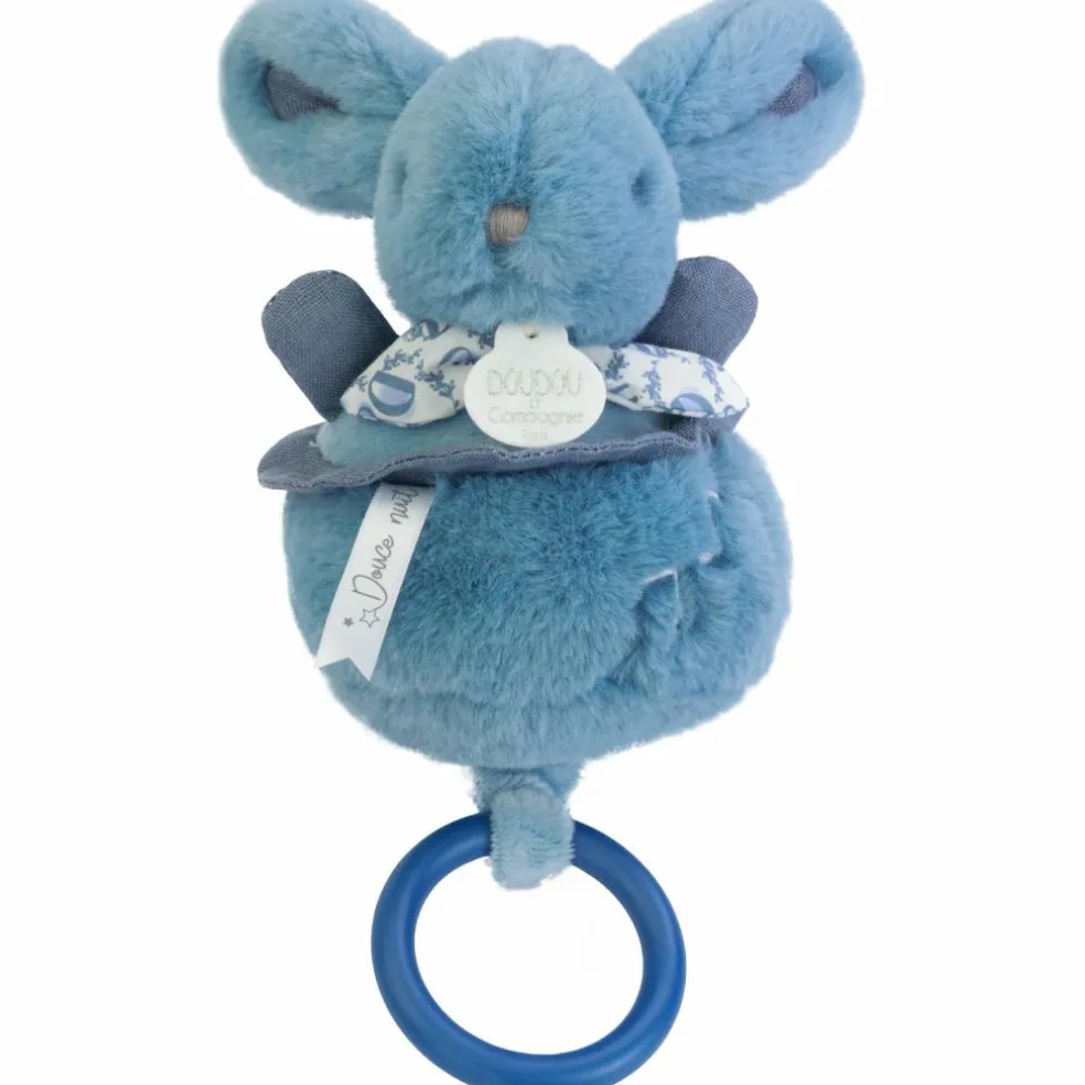 Peluche musicale Lapin Doudou bleu (20 cm)