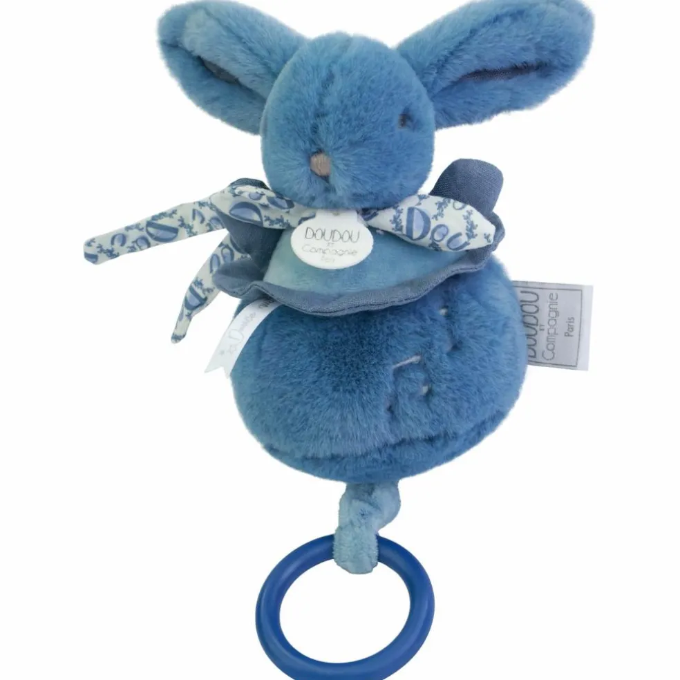 Peluche musicale Lapin Doudou bleu (20 cm)