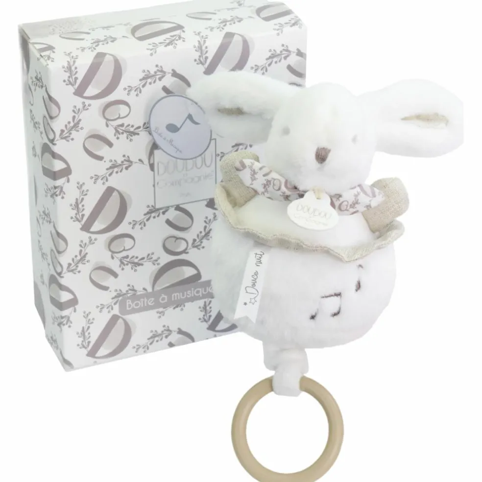 Peluche musicale Lapin Doudou blanc (20 cm)