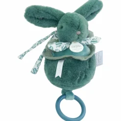 Peluche musicale Lapin Doudou vert sauge (20 cm)