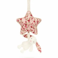 Peluche musicale Lapin en fleurs Crème (30 cm)