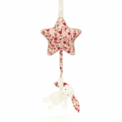 Peluche musicale Lapin en fleurs Crème (30 cm)
