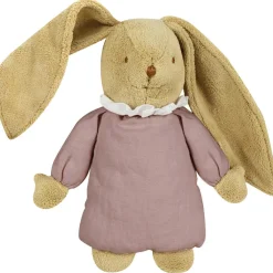 Peluche musicale lapin nid d'ange vieux rose (28 cm)