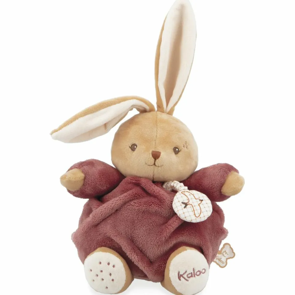 Peluche musicale Patapouf Lapin bordeaux (17 cm)