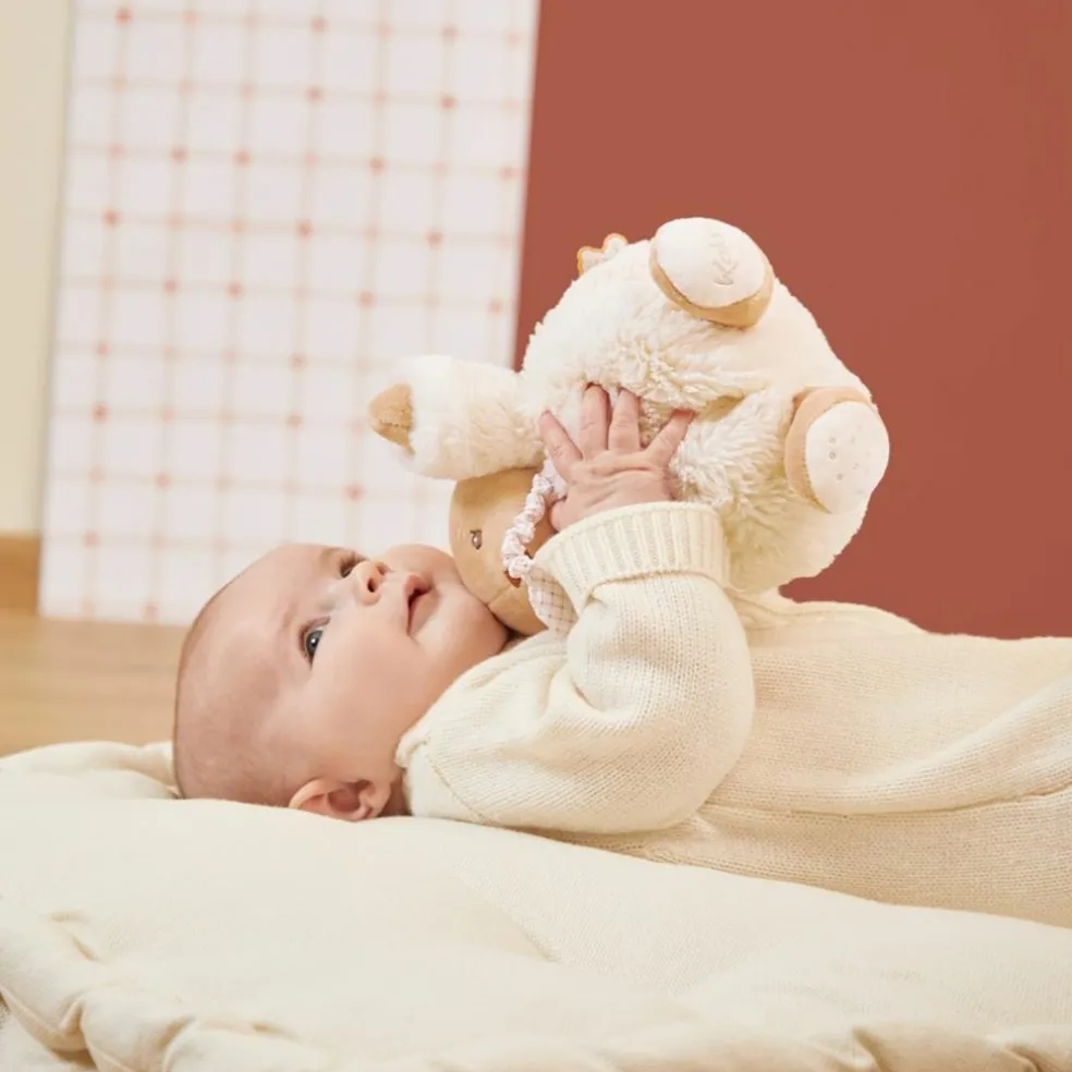 Peluche musicale Patapouf Lapin crème (17 cm)