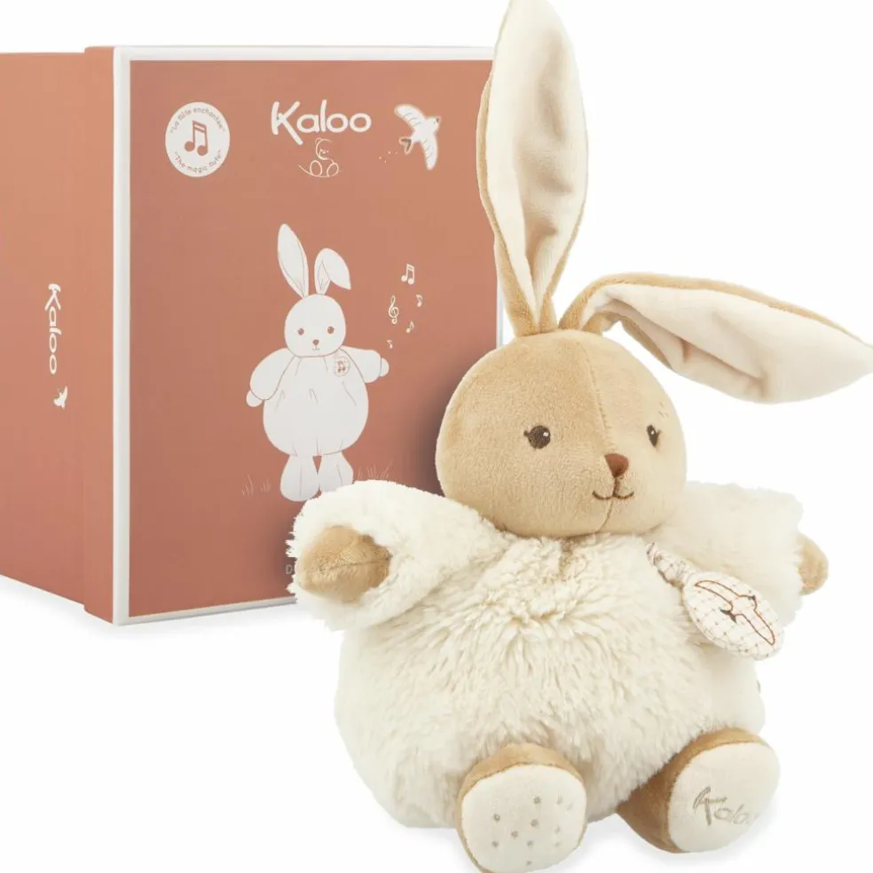 Peluche musicale Patapouf Lapin crème (17 cm)