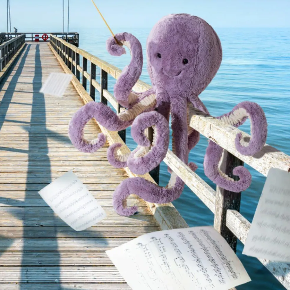 Peluche Ocean Crew Maya la pieuvre violette (49 cm)