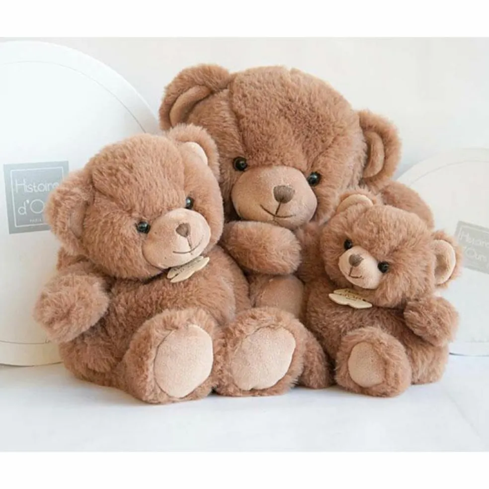 Peluche ours Bellydou marron (40 cm)