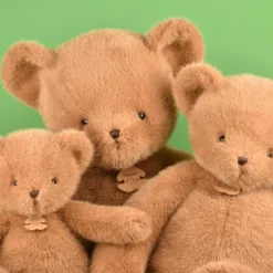 Peluche ours Clémentin Praline Cacahuète (38 cm)