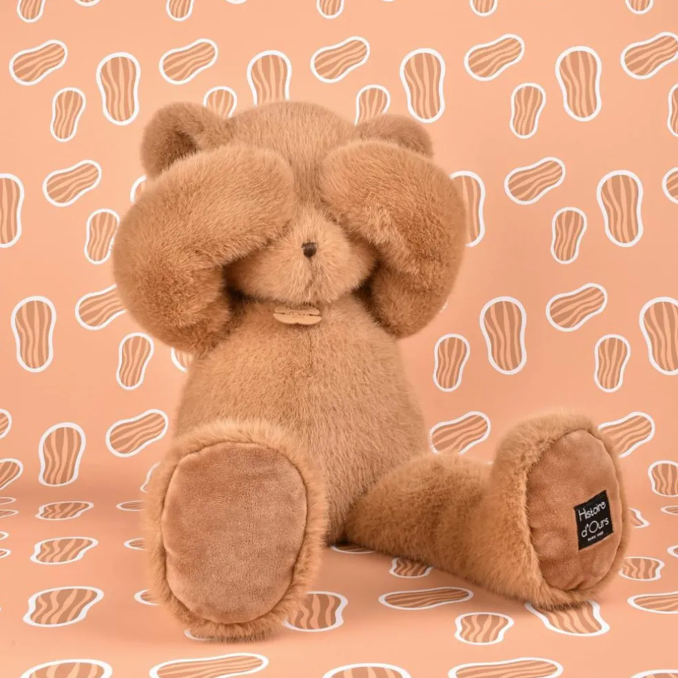 Peluche ours Clémentin Praline Cacahuète (80 cm)