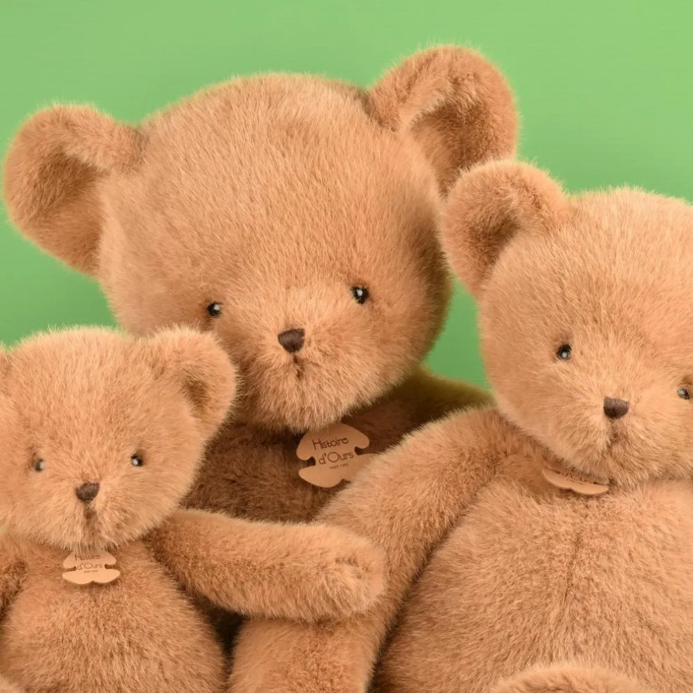 Peluche ours Clémentin Praline Cacahuète (60 cm)
