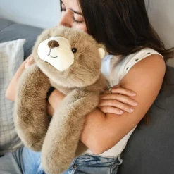 Peluche ours marron lesté PODCOLL (40 cm)