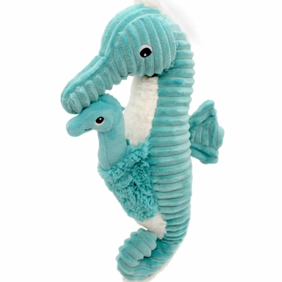 Peluche Papadou papa et bébé Les Ptipotos Aqua (34 cm)
